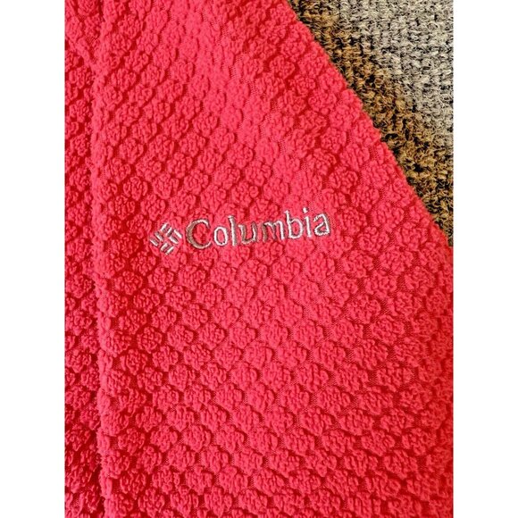 Columbia Sweater Womens Large Long Sleeve 1/4 Zip Pullover Coral Fleece Outdoors - Picture 7 of 8